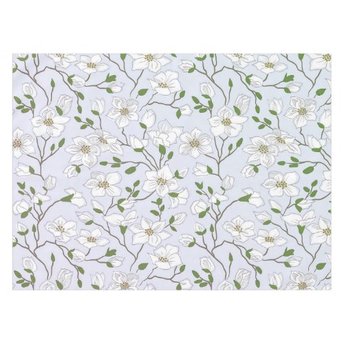 Cute White Floral Ditsy Pattern  Tablecloth