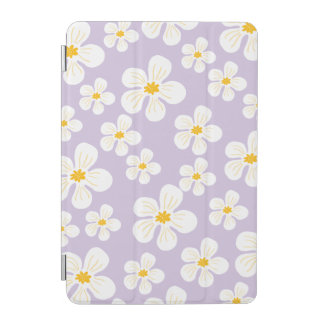 Cute White Flowers Design iPad Mini Cover
