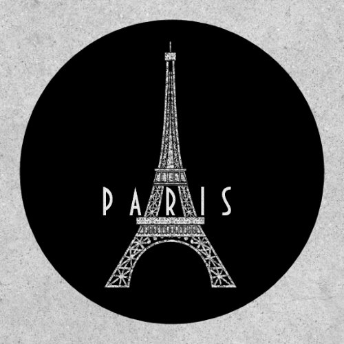 Cute white France Paris Eiffel tower Button Patch