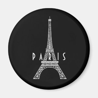Cute white France Paris Eiffel tower Magnet