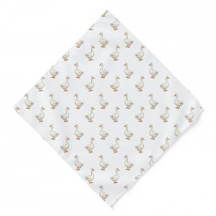 Cute White Goose Pattern Bandana