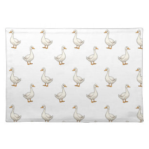 Cute White Goose Pattern Cloth Placemat