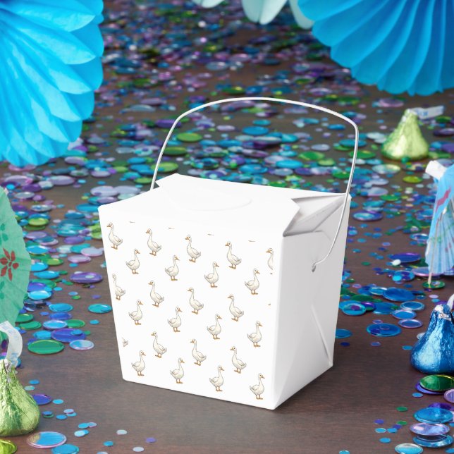 Cute White Goose Pattern Favor Boxes (Party)
