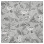 Cute white gray floral background design fabric