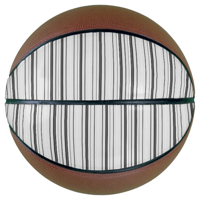 Cute white gray stripes basketball (Front)