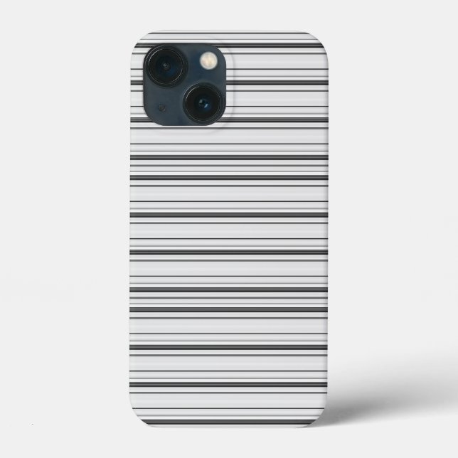 Cute white gray stripes Case-Mate iPhone case (Back)