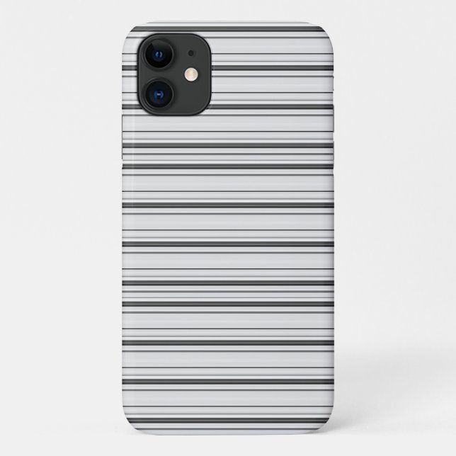 Cute white gray stripes Case-Mate iPhone case (Back)