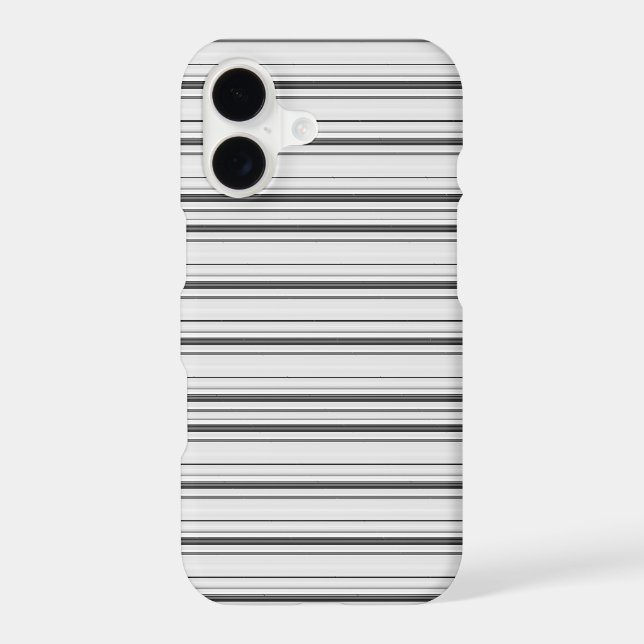 Cute white gray stripes Case-Mate iPhone case (Back)