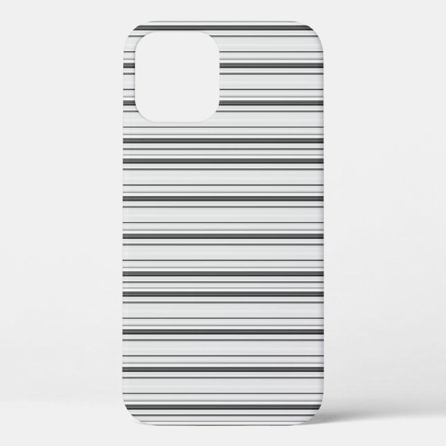 Cute white gray stripes Case-Mate iPhone case (Back)