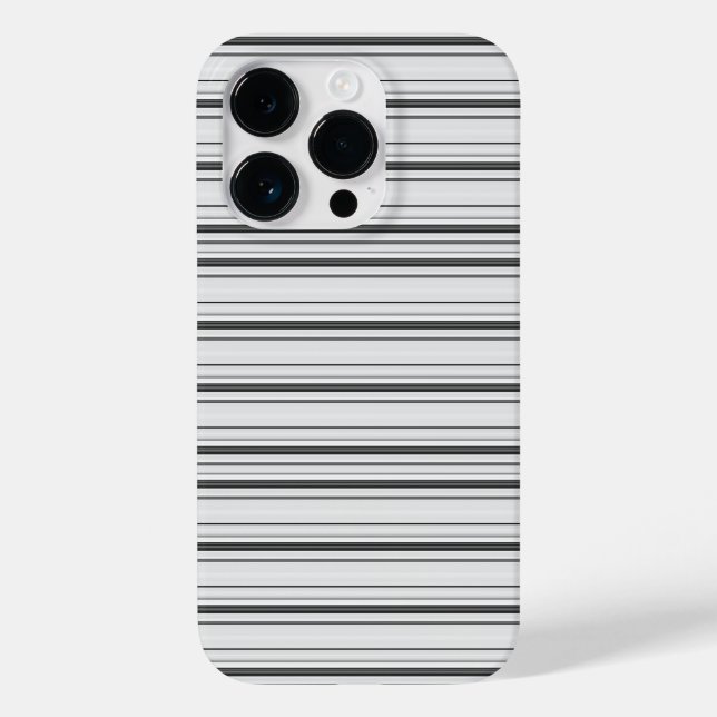 Cute white gray stripes Case-Mate iPhone case (Back)