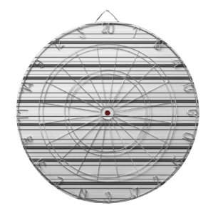 Cute white gray stripes dart board