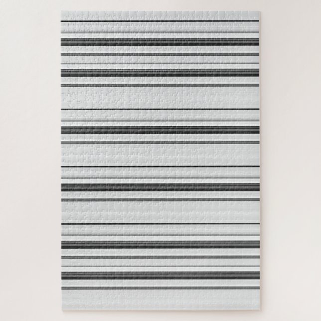 Cute white gray stripes jigsaw puzzle (Vertical)