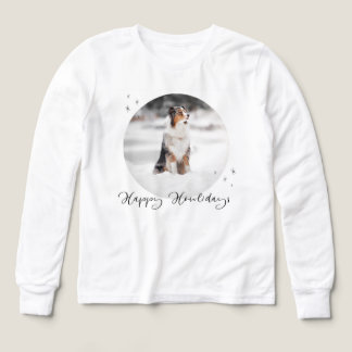 Cute White Kids Long Sleeve T-Shirt with Custom De Tri-Blend Shirts