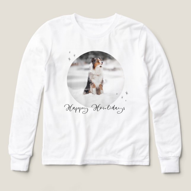 Cute White Kids Long Sleeve T-Shirt with Custom De Tri-Blend Shirts (Design Front)