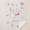 Cute White Kitten with Butterfly on pastel
