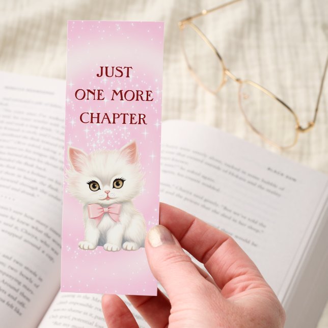 Cute White Kitty  Bookmarks (Hand)