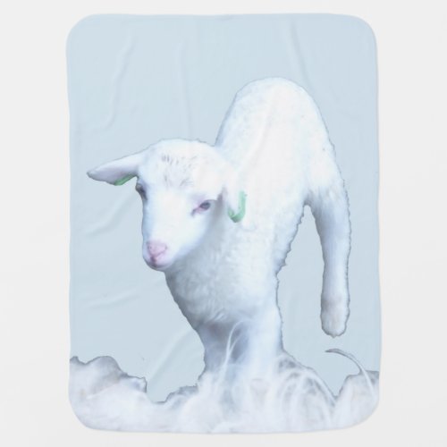 Cute White Lamb Baby Blanket