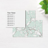 Cute White Mouse Pattern. Mice, on Green. (Desk)