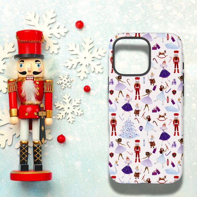 Cute White Nutcracker Christmas Pattern Case-Mate iPhone Case (Creator Uploaded)