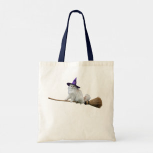 Cute White Persian Cat Trick-or-Treat Tote Bag