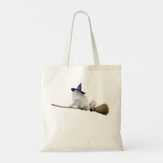 Cute White Persian Cat Trick-or-Treat Tote Bag