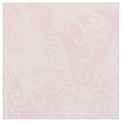 Cute White  Pink Dreamcatcher Feathers Mandala Fabric