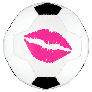 Cute white pink kisses pattern neck tie Case-Mate  Soccer Ball
