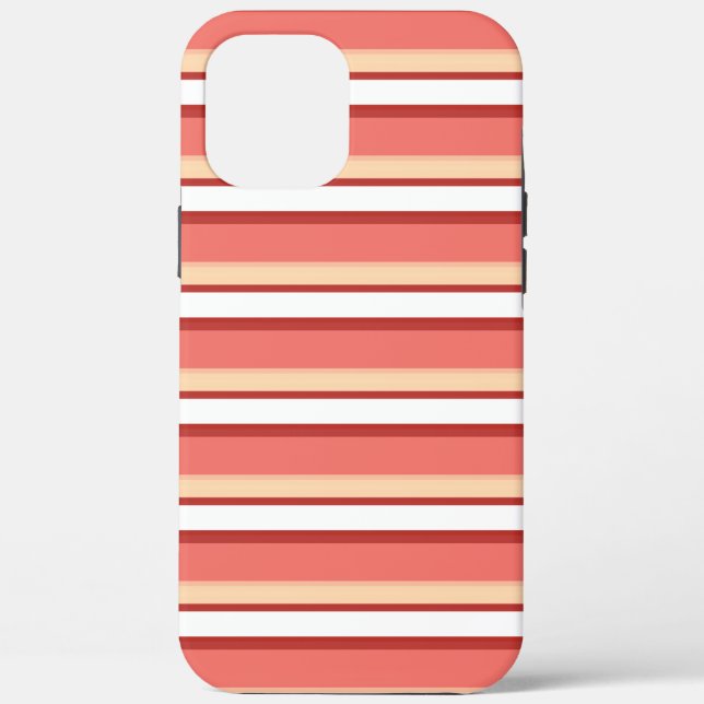 Cute white pink stripes Case-Mate iPhone case (Back)