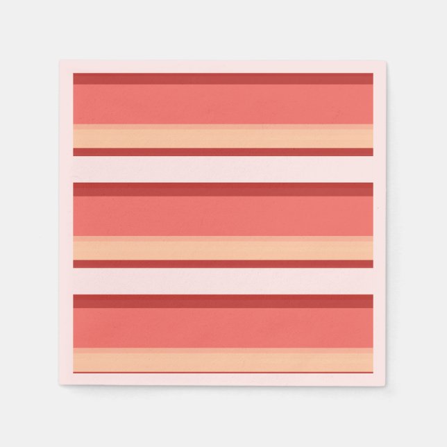 Cute white pink stripes napkins (Front)