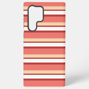 Cute white pink stripes samsung galaxy s22 ultra case