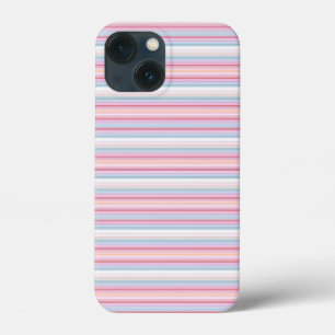 Cute white pinky stripes iPhone 13 mini case