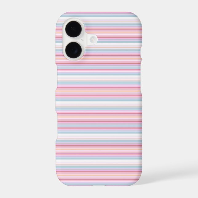 Cute white pinky stripes  Case-Mate iPhone case (Back)