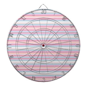 Cute white pinky stripes dart board