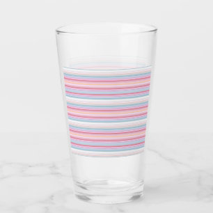 Cute white pinky stripes glass