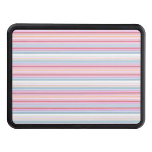 Cute white pinky stripes  hitch cover