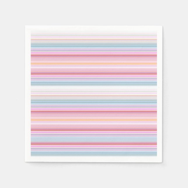 Cute white pinky stripes  napkins (Front)