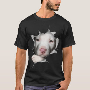 Cute White Pitbull Face Inside Me beagle lover T-Shirt