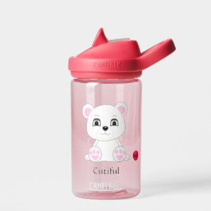 Cute White Polar Bear Water Bottle