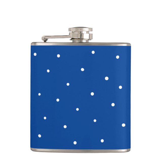 Cute white polka dots flask (Front)