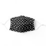 Cute White Polka Dots Pattern On Black Adult Cloth Face Mask