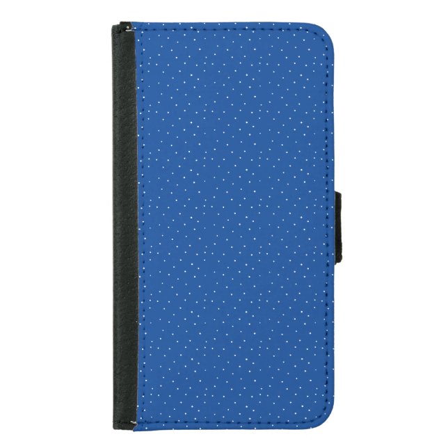 Cute white polka dots samsung galaxy wallet case (Front)