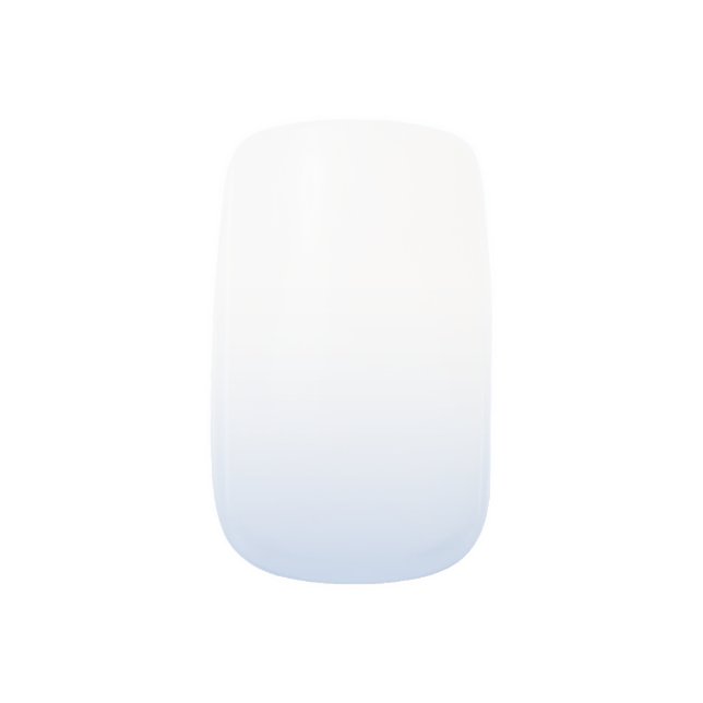 Cute white & powder blue ombre gradient  minx nail art (Left Thumb)