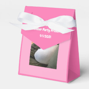 Cute White Puppy Dog Sleeping Slumber Party Pink Favor Boxes