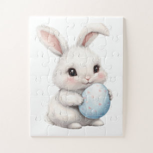 Cute White Rabbit Bunny Puzzles