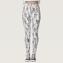 Cute White Rabbits Leggings Cute White Rabbits Leggings
