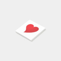 Cute white red big Heart chic Valentine's day Post-it Notes