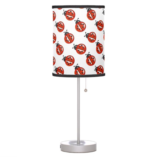 Cute White  & Red Ladybug Lamp (Left)