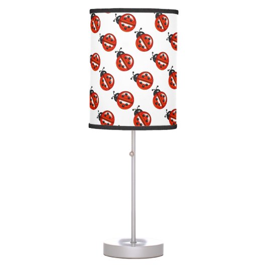 Cute White  & Red Ladybug Lamp (Front)