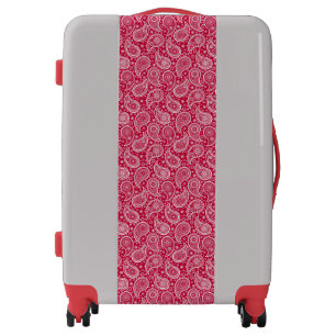 Cute white red paisley pattern Case-Mate iPhone ca Luggage