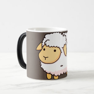 Cute White Sheep Animal Illustration Color Morph Mug